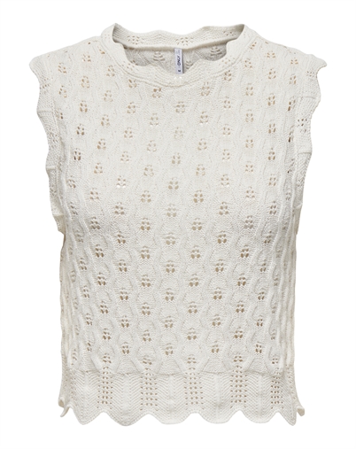 Only - ONLLuna O-Neck Tank Strik - Cloud Dancer